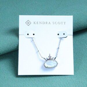 Kendra Scott Elisa Princess Necklace Ivory Mother-of-Pearl Silver